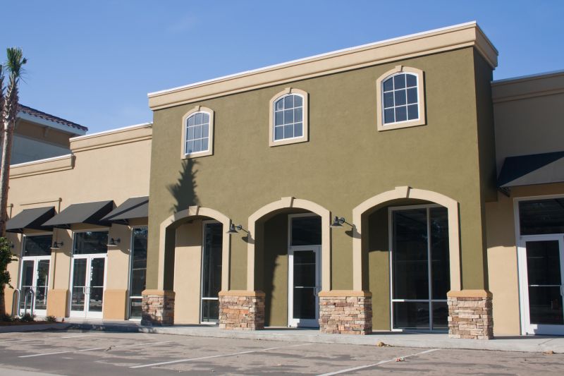 Commercial Building Stucco Facade